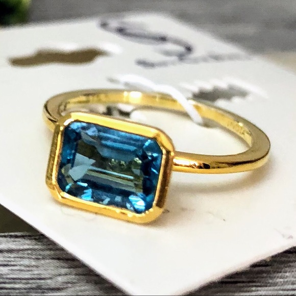 Savvy Cie Jewelry - Price Drop! Gorgeous Swiss Blue Topaz Gold Vermeil
